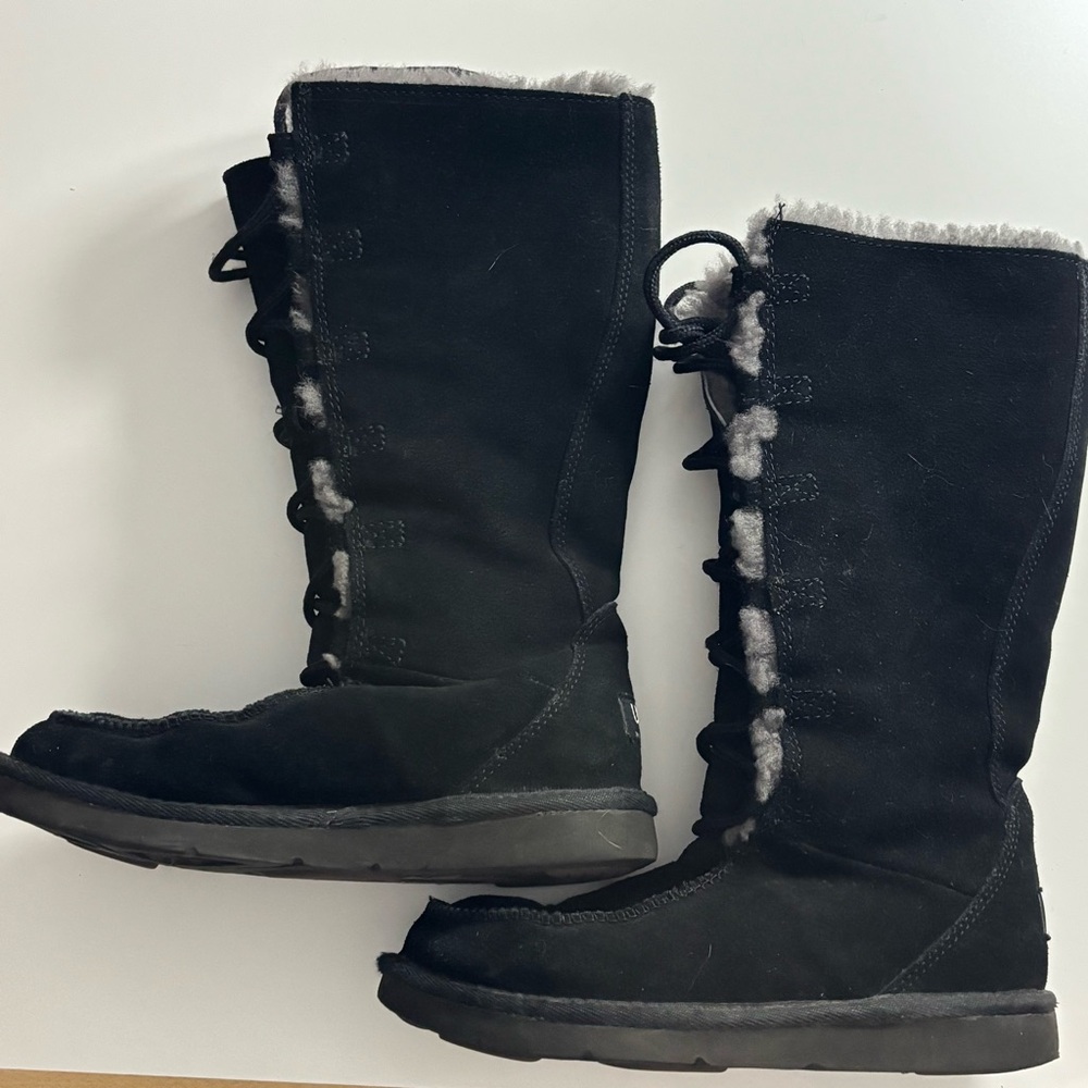 UGG Black Winter Boots with Fur Lining